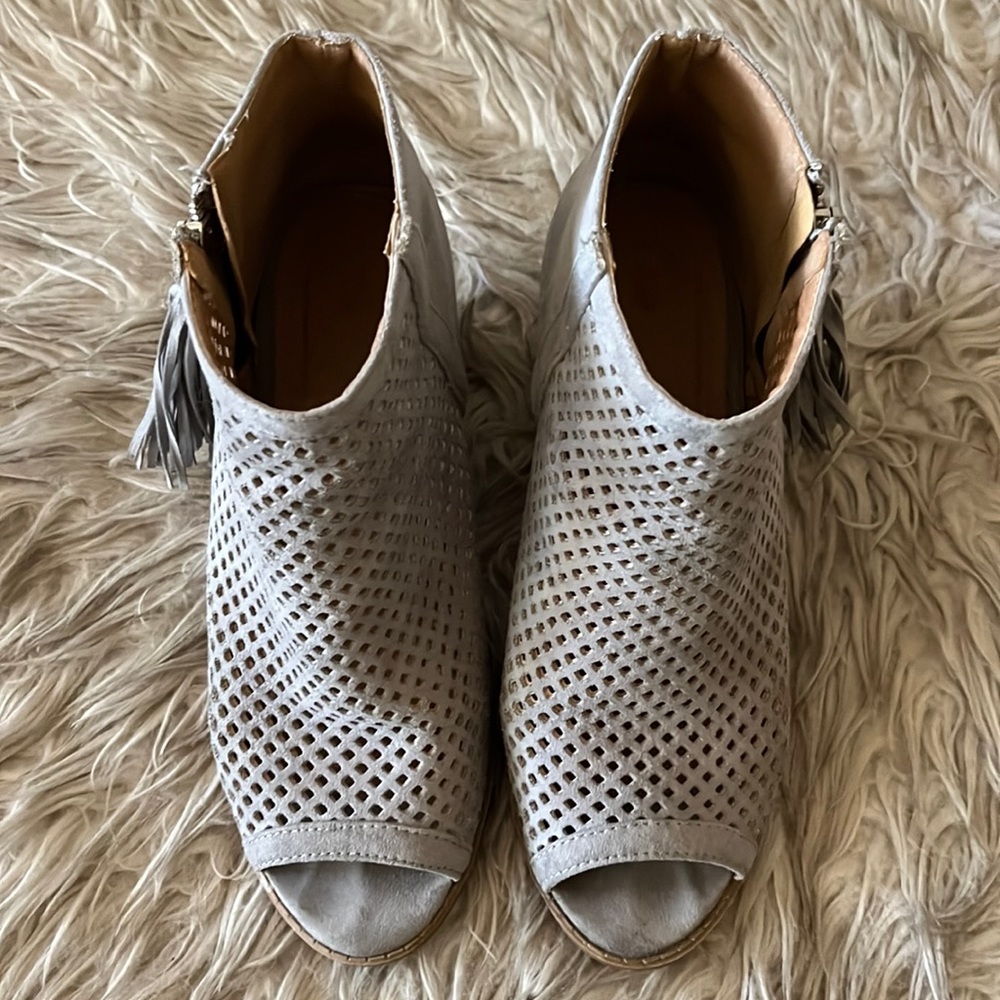 Grey ankle booties